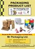 PACKAGING PRODUCT LIST