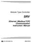 Module Type Controller SRV. Ethernet [Modbus/TCP] Communication Instruction Manual IMS01P09-E5 RKC INSTRUMENT INC.