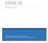 STATA 13 INTRODUCTION
