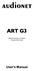 audionet ART G3 User's Manual Aligned Resonance Transport Compact Disc Player