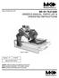 MK-101 TILE SAW OWNER S MANUAL, PARTS LIST & OPERATING INSTRUCTIONS