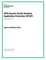 HPE Security Fortify Runtime Application Protection (RTAP)