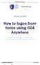 How to logon from home using CC4 Anywhere
