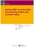 Using PDF to associate processing steps and content data