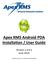 Apex RMS Android PDA Installation / User Guide