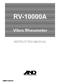 RV-10000A. Vibro Rheometer INSTRUCTION MANUAL 1WMPD