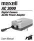AC 3000 Digital Camera AC/DC Power Adapter