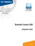 Biometric Sensor SDK. Integration Guide 4.17