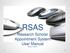RSAS. Research Scholar Appointment System User Manual Version 1/30/2017