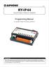 RY-IP44. Input/Output Network Adaptor. Programming Manual. For use with IX Series, IS-IP Series, and IPW-1A