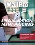 NEW PRICING SPECIAL EDITION: ALSO IN THIS ISSUE: FREQUENTLY ASKED QUESTIONS RATEFOLD INFORMATION FOREVER STAMP