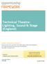 Technical Theatre: Lighting, Sound & Stage (England)