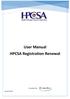 User Manual HPCSA Registration Renewal