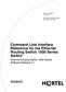 Command Line Interface Reference for the Ethernet Routing Switch 1600 Series Switch Ethernet Routing Switch 1600 Series Software Release 2.