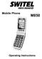 Mobile Phone M850. Operating Instructions