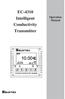 EC-4310 Intelligent Conductivity Transmitter. Operation Manual