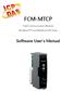 FCM-MTCP. Software User's Manual. Field Communication Module. Modbus/TCP and Modbus/UDP slave