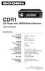 CDR1. CD Player with AM/FM Radio Receiver. Userʼs Manual. Specifications. FM Tuner. 300-ohm Dipole type. AM Tuner. Audio Section.
