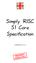 Simply RISC S1 Core Specification. - version 0.1 -