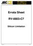 Errata Sheet RV-8803-C7