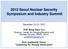 2012 Seoul Nuclear Security Symposium and Industry Summit