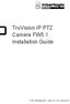 TruVision IP PTZ Camera FW5.1 Installation Guide