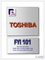 TOSHIBA. National Accounts Order Entry, Order Inquiry and Value Plus Extended Warranty. August
