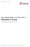 Marketer's Guide. User guide for marketing analysts and business users