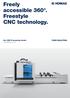 Freely accessible 360. Freestyle CNC technology.