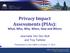 Privacy Impact Assessments (PIAs):