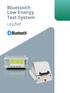 Bluetooth Low Energy Test System. Leaflet