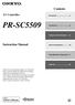PR-SC5509. Contents. Instruction Manual. AV Controller