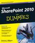 SharePoint DUMmIES 2ND EDITION FOR