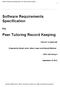 Software Requirements Specification for Peer Tutoring Record Keeping