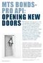 MTS BONDS- PRO API: OPENING NEW DOORS