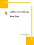 Jabber OCS Gateway. Setup Guide. Product: OCS Gateway Document Version: C