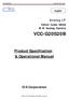 VCC-G20S20B. Product Specification & Operational Manual. Analog I/F. CIS Corporation. 29mm Cubic SXGA B/W Analog Camera. English