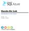 Hands-On Lab. Introduction to SQL Azure. Lab version: Last updated: 11/16/2010