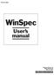 P/N WinSpec. User s manual