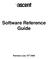 Software Reference Guide