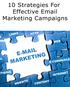 10 Strategies for Effective  Marketing Campaigns