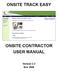 ONSITE TRACK EASY ONSITE CONTRACTOR USER MANUAL