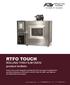 RTFO TOUCH ROLLING THIN FILM OVEN product bulletin