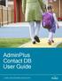 AdminPlus Contact DB User Guide LEARN OUR SOFTWARE STEP BY STEP