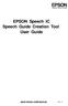 EPSON Speech IC Speech Guide Creation Tool User Guide