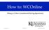 How to: WCOnline. Making an Online Consultation/eTutoring Appointment