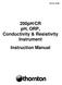 Part No pH/CR ph, ORP, Conductivity & Resistivity Instrument Instruction Manual