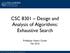 CSC 8301 Design and Analysis of Algorithms: Exhaustive Search