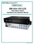 NTI. VEEMUX Series. SM-nXm-15V-LCD. Video Matrix Switch Installation and Operation Manual. MAN067 Rev Date 10/26/2017