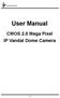 User Manual CMOS 2.0 Mega Pixel IP Vandal Dome Camera